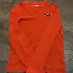 Orange hollister long sleeve top men’s